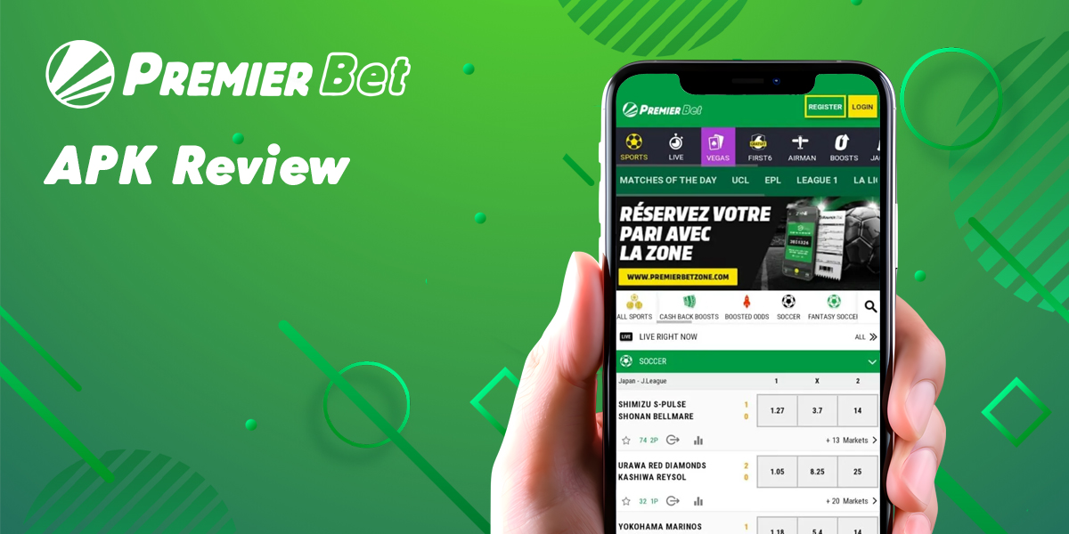 Aperçu général de l'application de paris mobiles Premier Bet